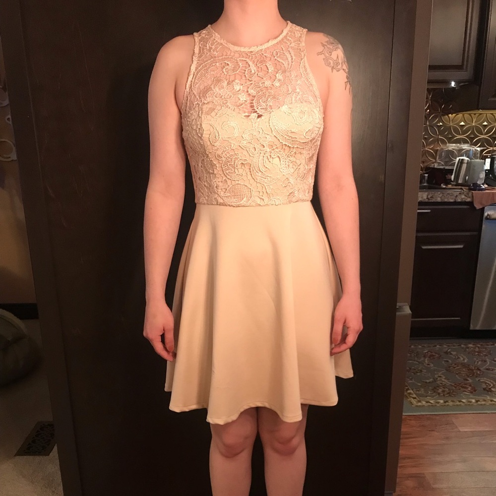 Nude Lace Dress